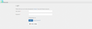login page